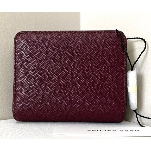 New Marc Jacobs Compact Bifold Wallet Pomegranate - Picture 2 of 5